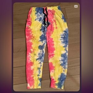 Dazl Vibrant Tie-Dye Women's Joggers SMALL with pockets